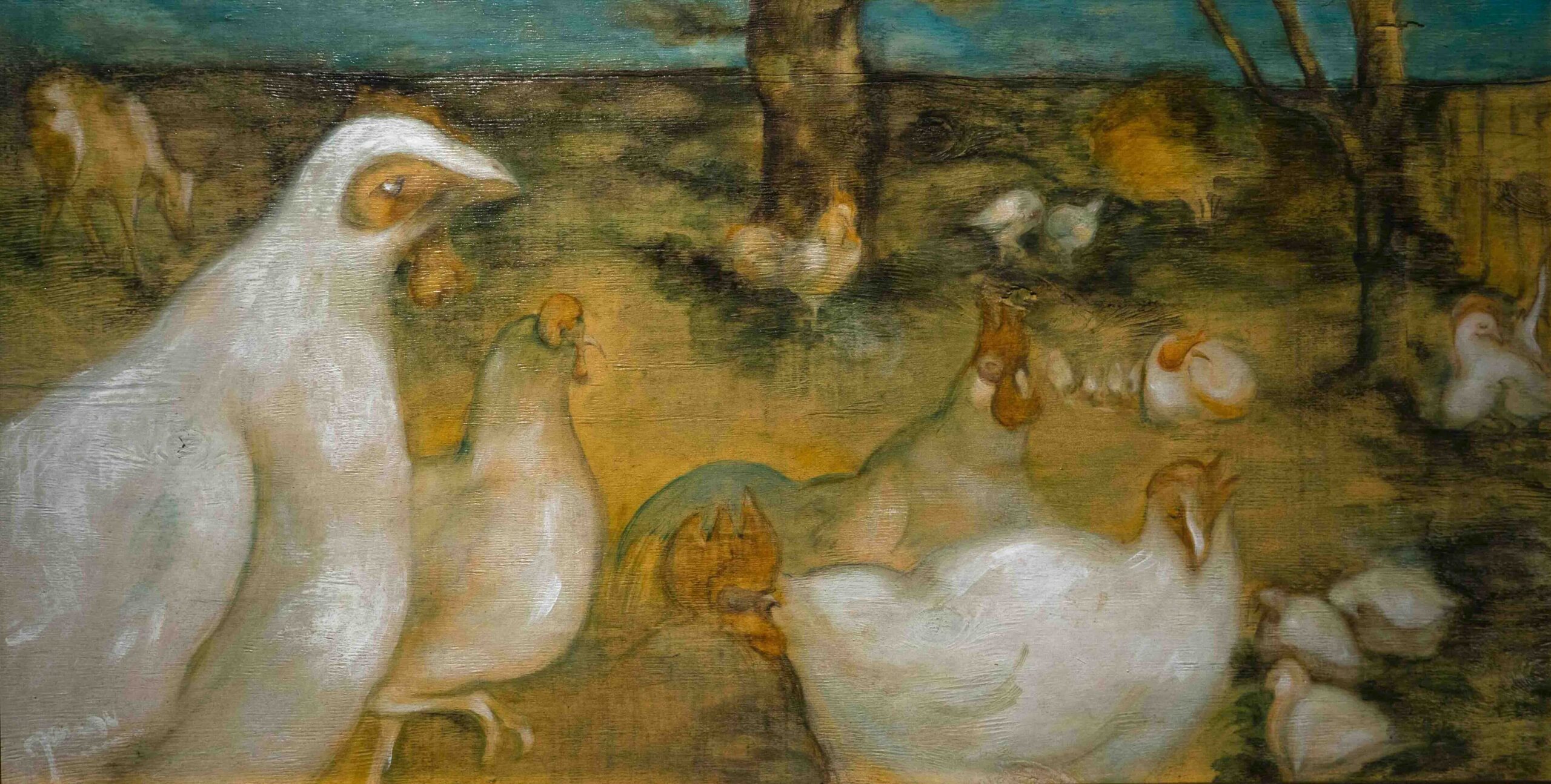 Grandfather’s Chickens — original watercolor by Kristjan Juusu